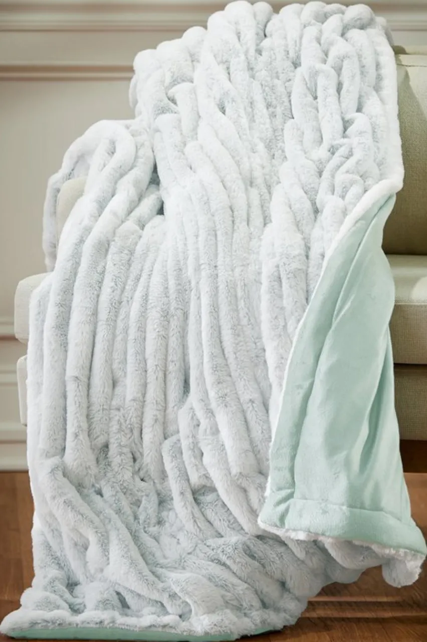 Soft Surroundings La Parisienne Faux Fur Throw- Bedding|Bedding Essentials