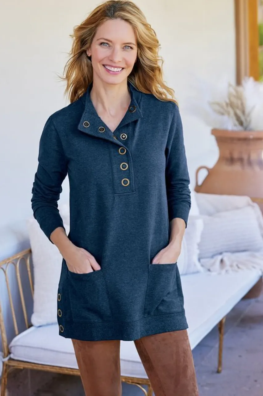 Soft Surroundings Lakshmi Pullover Tunic- Tops|Tunics & Leggings