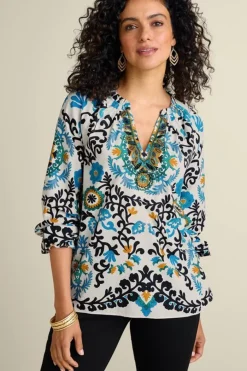 Soft Surroundings Leona Long Sleeve Top- Tops