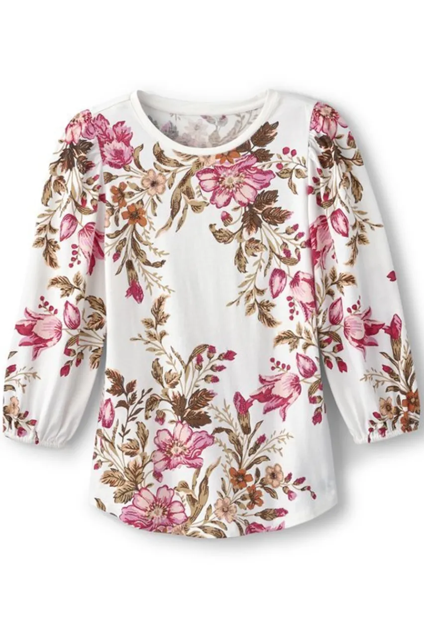 Soft Surroundings Lesley Printed Top- Tops