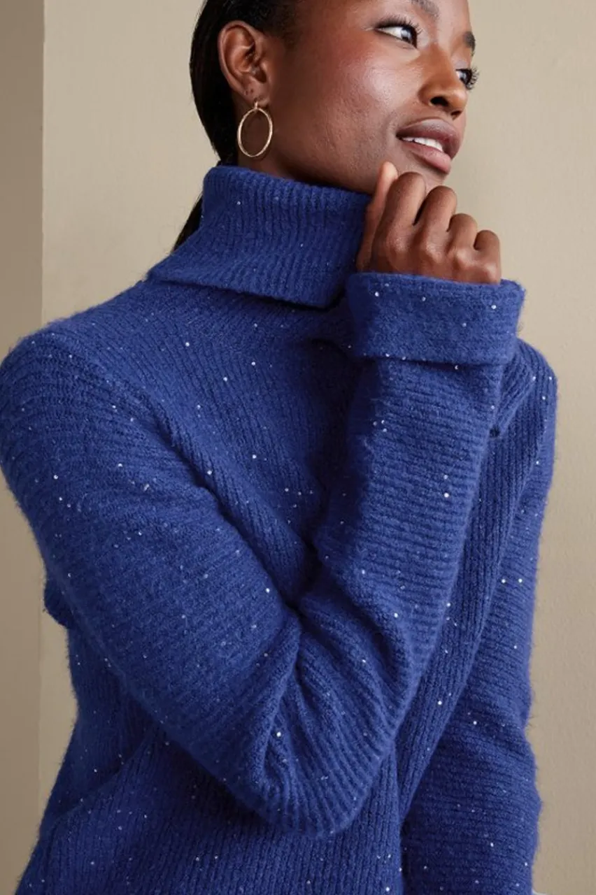 Soft Surroundings Linley Sequin Sweater- Tops|Sweaters & Cardigans