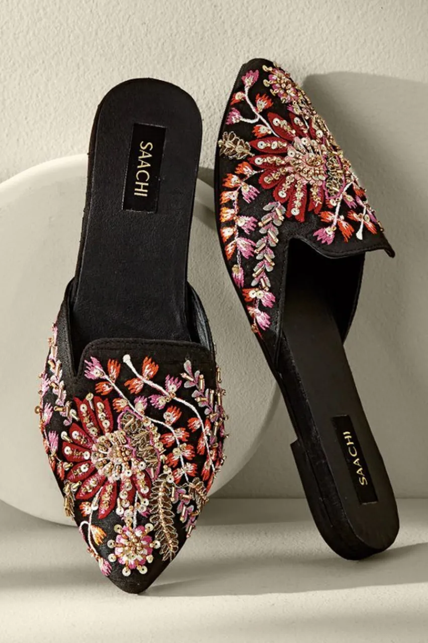 Soft Surroundings Lola Embellished Slides- Shoes