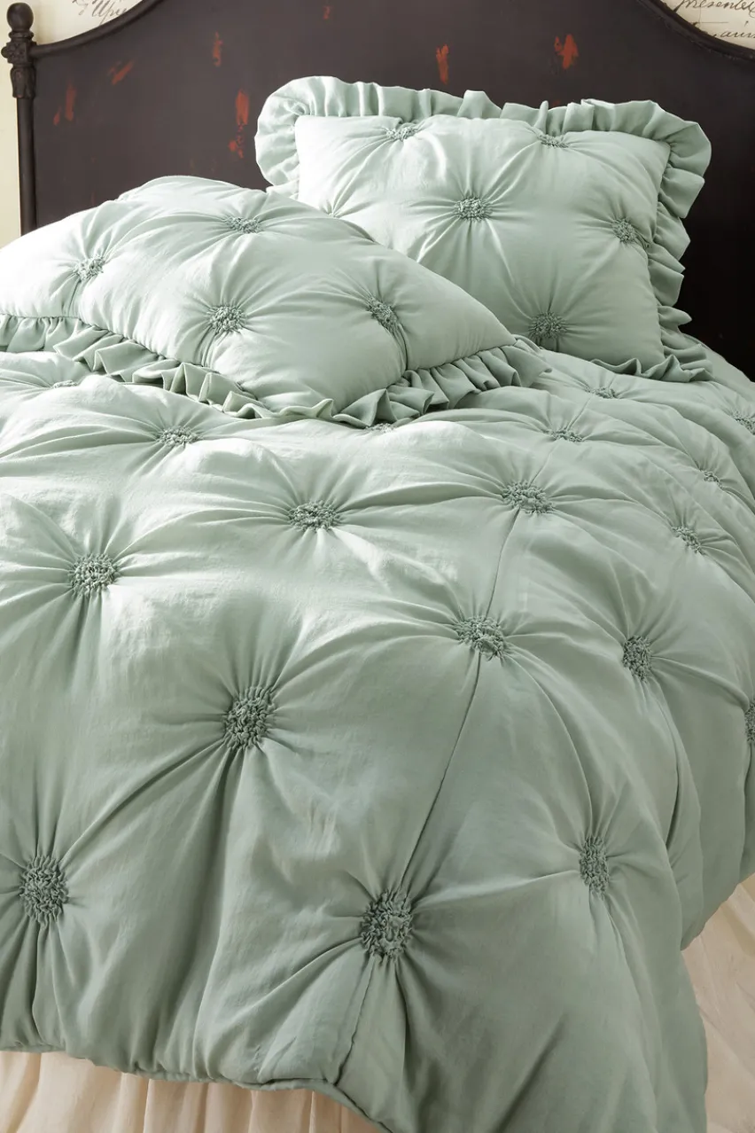 Soft Surroundings Lombardi Smocked Coverlet I- Bedding|Bedding Collections
