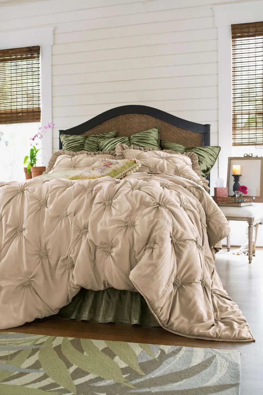 Soft Surroundings Lombardi Smocked Coverlet I- Bedding|Bedding Collections
