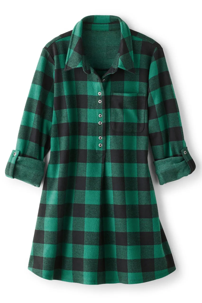 Soft Surroundings Mad About Plaid Tunic- Tops|Tunics & Leggings