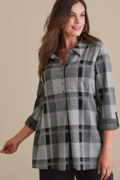 Soft Surroundings Mad About Plaid Tunic- Tops|Tunics & Leggings