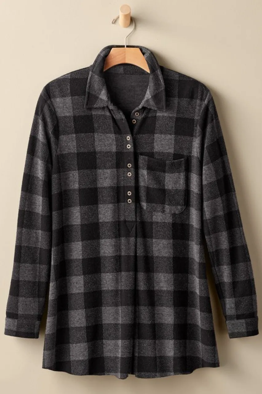 Soft Surroundings Mad About Plaid Tunic- Tops|Tunics & Leggings