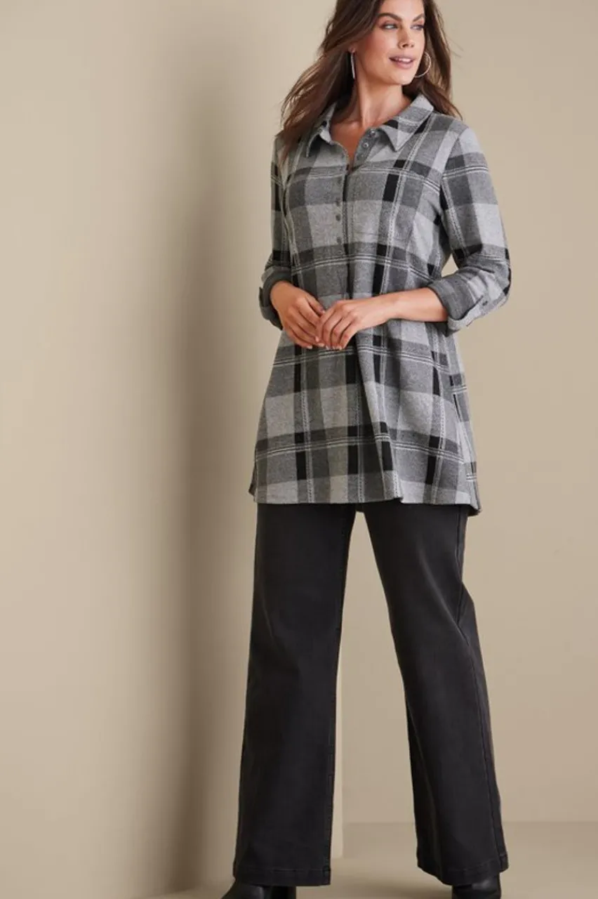 Soft Surroundings Mad About Plaid Tunic- Tops|Tunics & Leggings