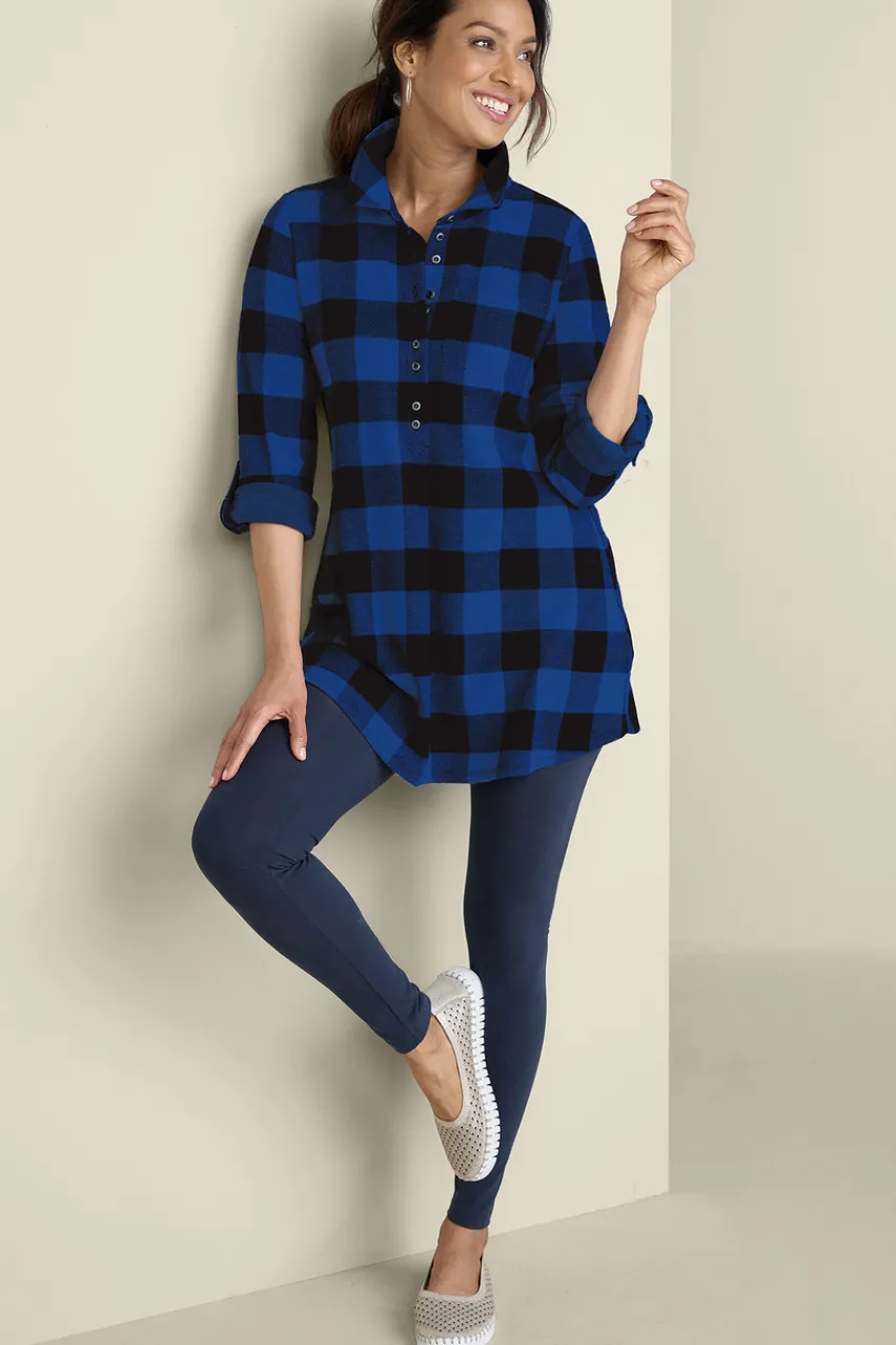 Soft Surroundings Mad About Plaid Tunic- Tops|Tunics & Leggings