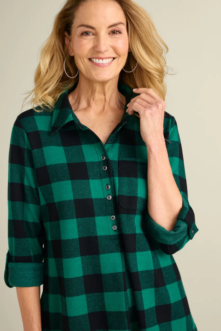 Soft Surroundings Mad About Plaid Tunic- Tops|Tunics & Leggings