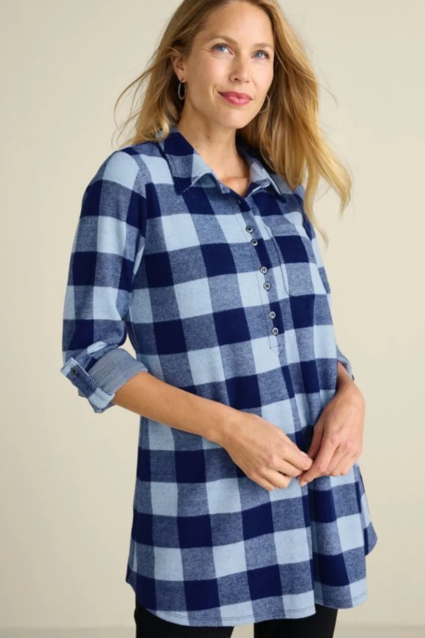 Soft Surroundings Mad About Plaid Tunic- Tops|Tunics & Leggings