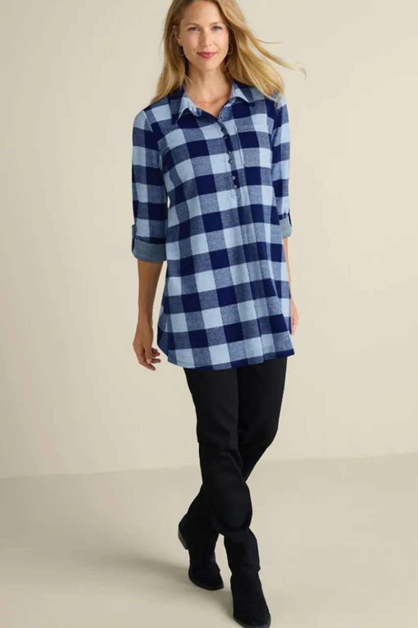Soft Surroundings Mad About Plaid Tunic- Tops|Tunics & Leggings