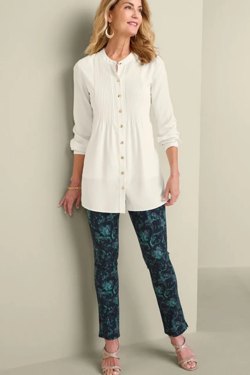 Soft Surroundings Makara Button Tunic- Tops