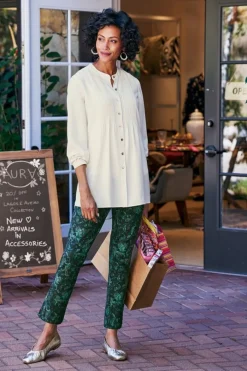 Soft Surroundings Makara Button Tunic- Tops