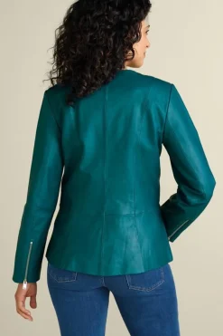 Soft Surroundings Marfa Leather Jacket- Toppers|Jackets & Coats