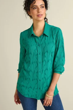 Soft Surroundings Matine Jacquard Tunic & Cami- Tops