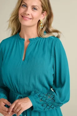 Soft Surroundings Meara Gauze Dress- Dresses
