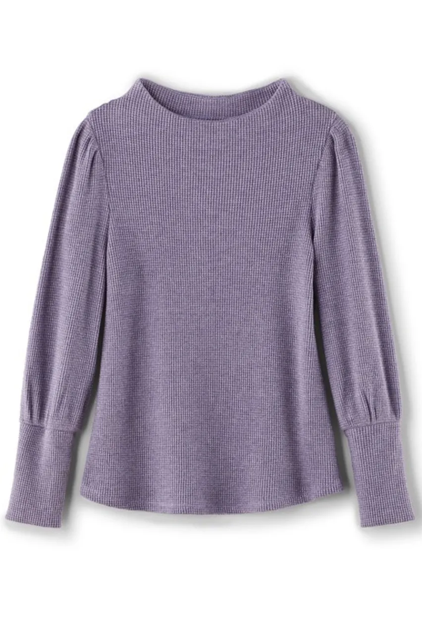 Soft Surroundings Melina Waffle Pullover- Tops