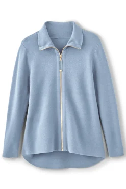 Soft Surroundings Meria Zip Cardi- Tops|Sweaters & Cardigans
