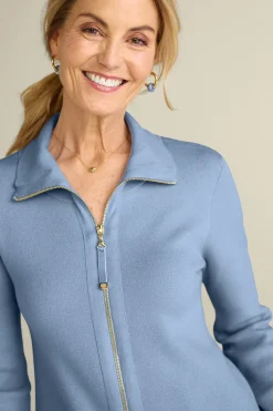 Soft Surroundings Meria Zip Cardi- Tops|Sweaters & Cardigans