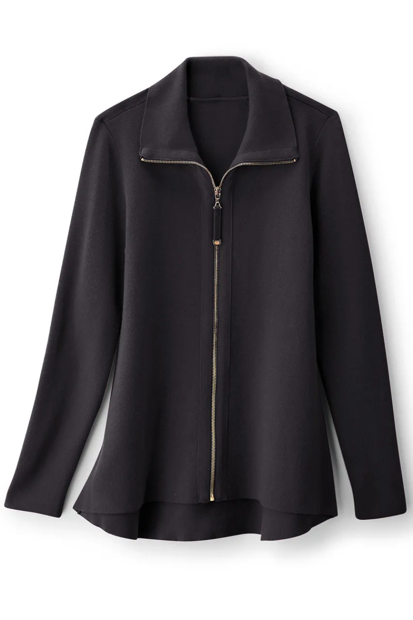 Soft Surroundings Meria Zip Cardi- Tops|Sweaters & Cardigans