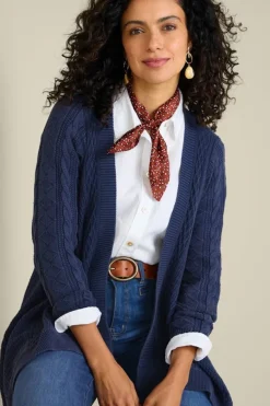 Soft Surroundings Minah Cable Knit Cardigan- Tops|Sweaters & Cardigans