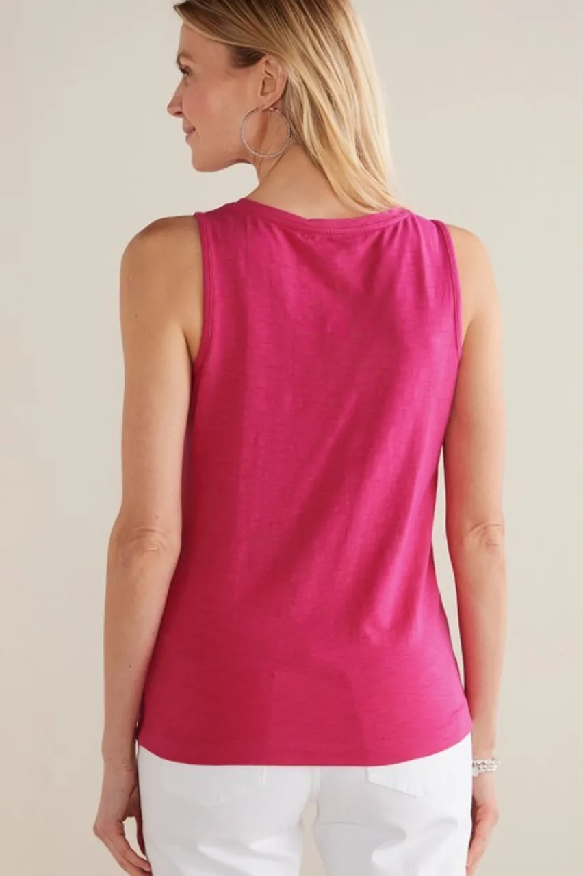 Soft Surroundings Mistral Supima Slub Tank- Tops