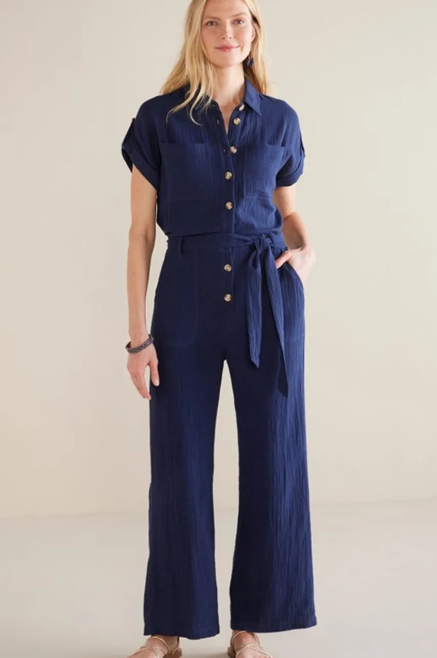 Soft Surroundings Natasha Gauze Jumpsuit- Dresses|Jumpsuits
