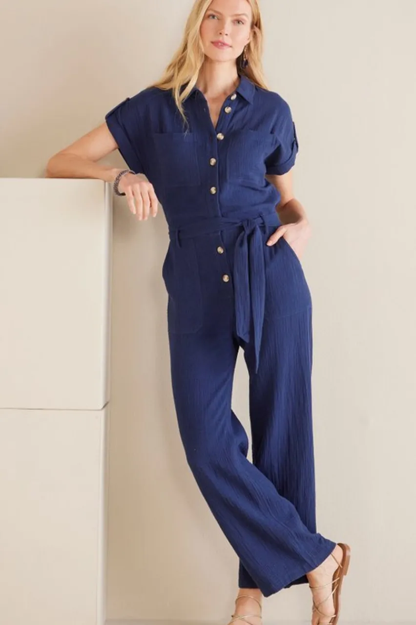 Soft Surroundings Natasha Gauze Jumpsuit- Dresses|Jumpsuits