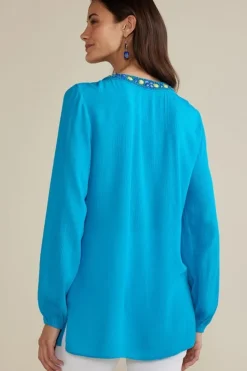 Soft Surroundings Nellie Gauze Tunic- Tops