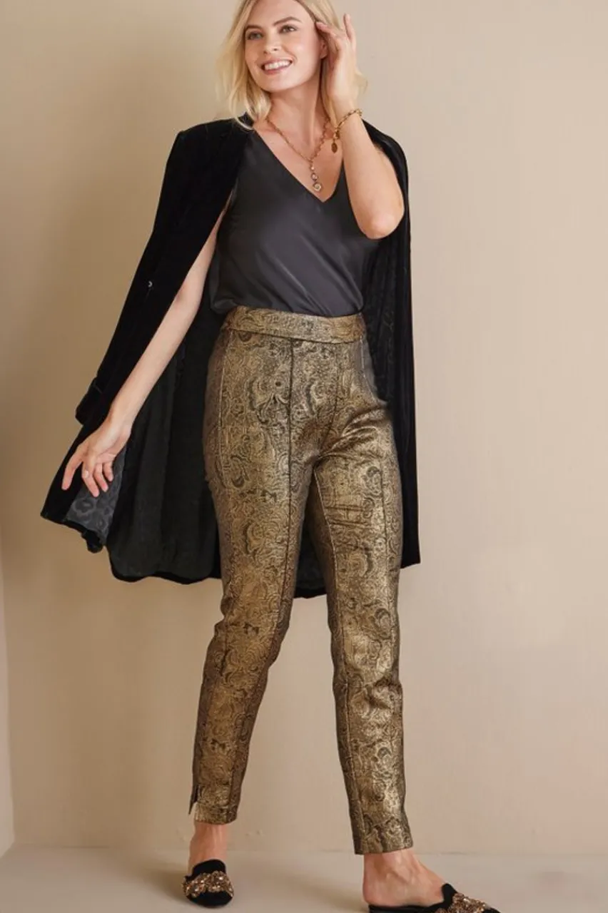 Soft Surroundings Nevina Jacquard Trouser- Pants