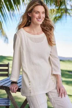 Soft Surroundings Oceo Gauze Tunic- Tops|Tunics & Leggings