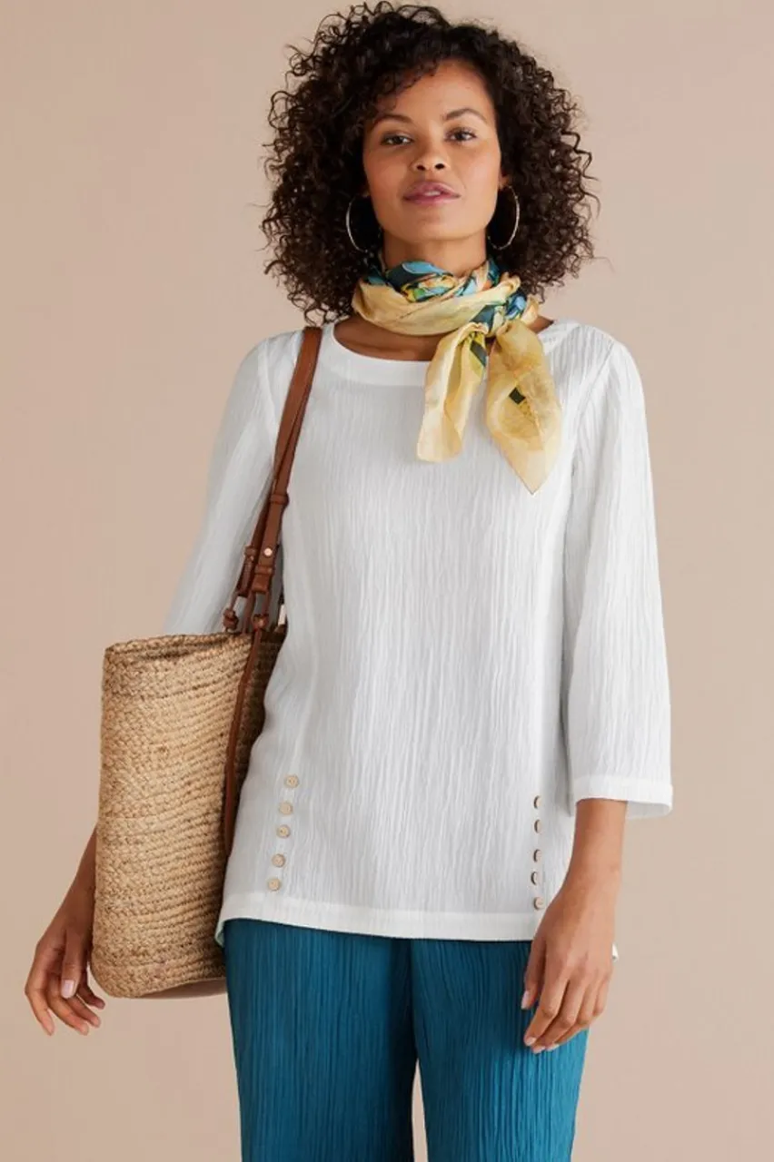 Soft Surroundings Oceo Gauze Tunic- Tops|Tunics & Leggings