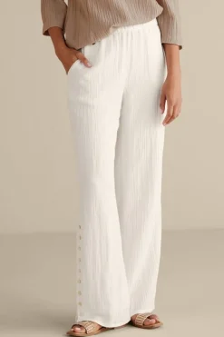 Soft Surroundings Oceo Gauze Wide-Leg Pants- Pants