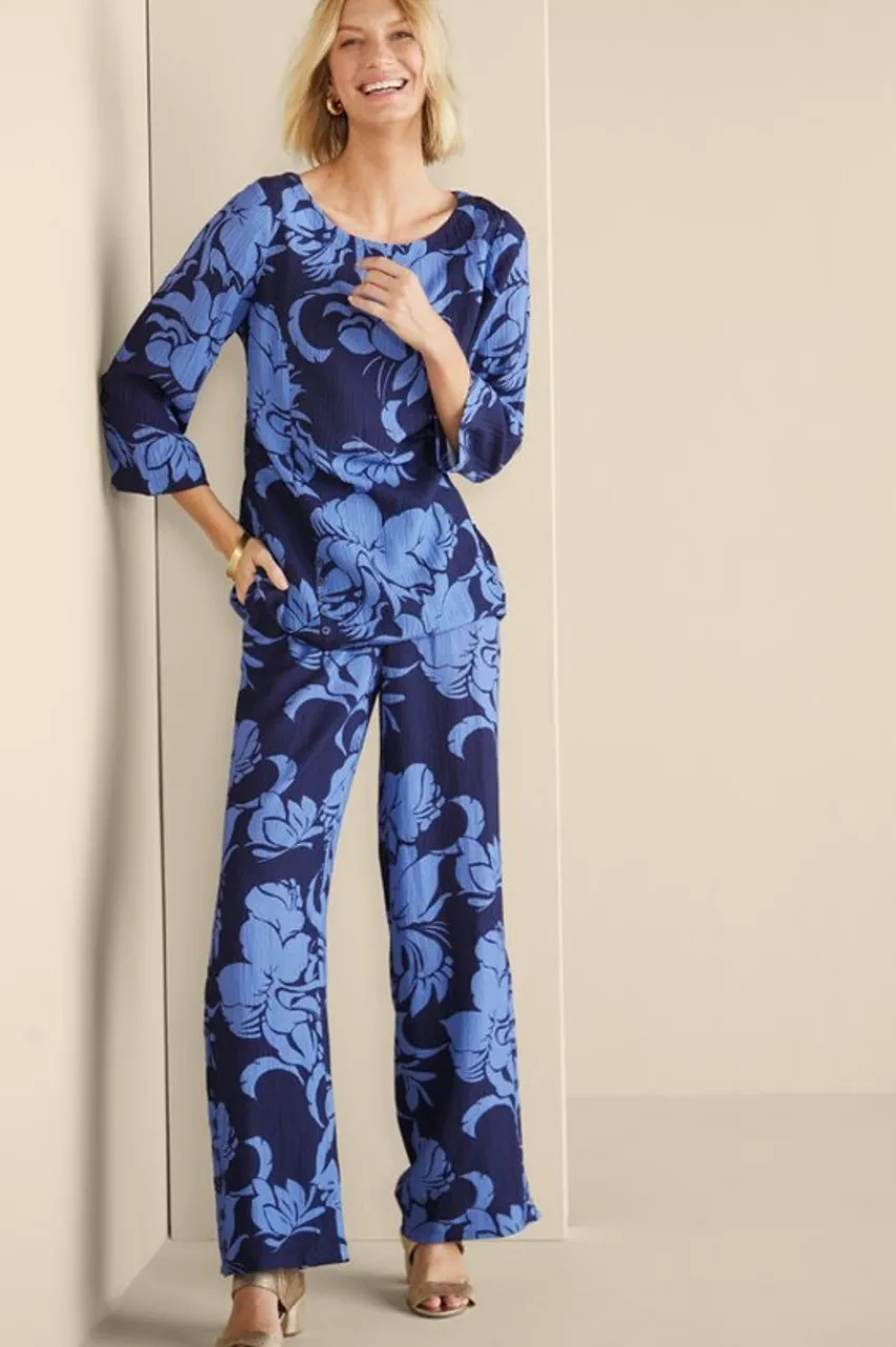 Soft Surroundings Oceo Gauze Wide-Leg Pants- Pants