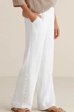 Soft Surroundings Oceo Gauze Wide-Leg Pants- Pants