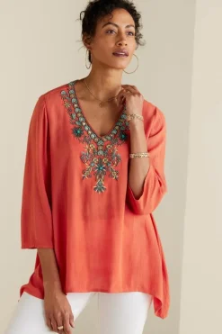Soft Surroundings Paulina Gauze Pullover- Tops