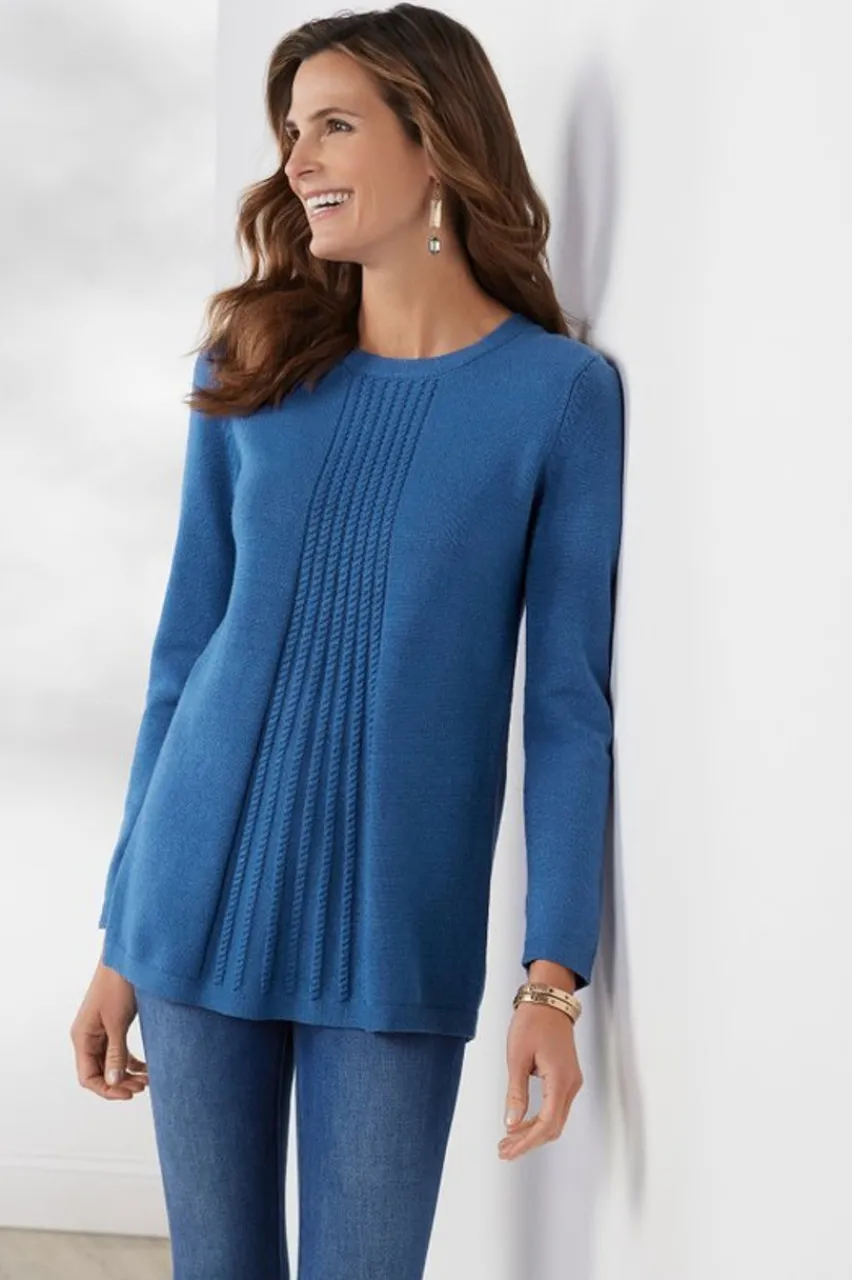 Soft Surroundings Priscilla Pullover Tunic Sweater- Tops|Sweaters & Cardigans