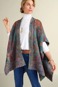 Soft Surroundings Rhea Woven Kimono Wrap- Scarves & Wraps