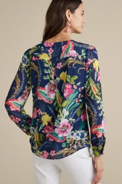 Soft Surroundings Samantha Georgette Top- Tops