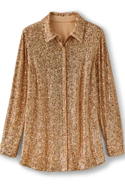 Soft Surroundings Sancerre Sequin Shirt- Tops