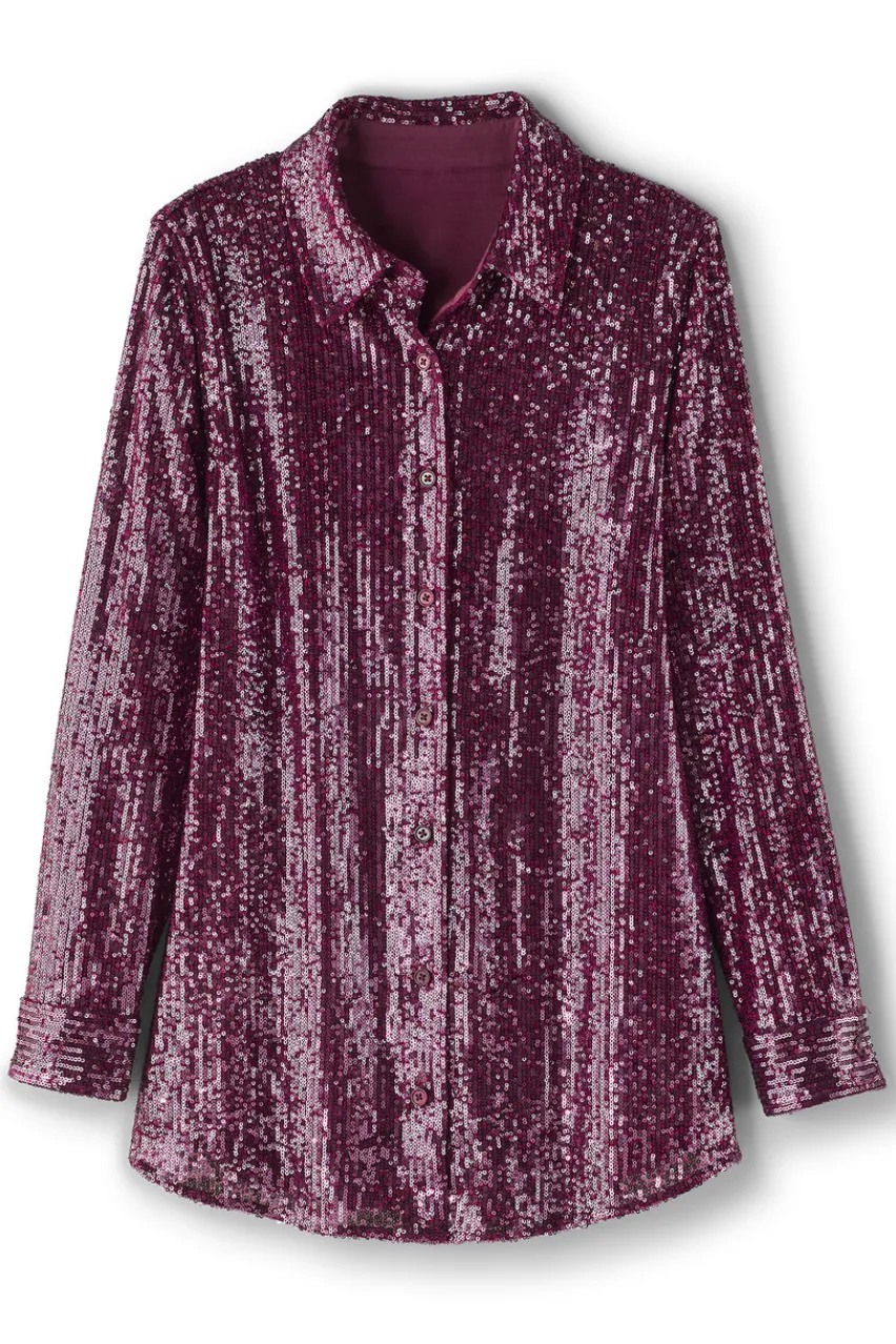 Soft Surroundings Sancerre Sequin Shirt- Tops