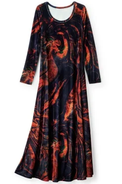 Soft Surroundings Santiago Stretch Velvet Dress- Dresses