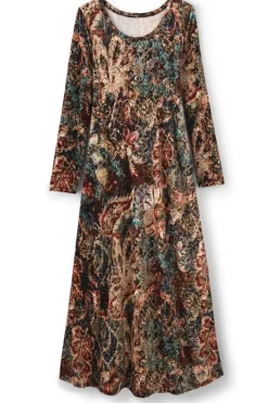Soft Surroundings Santiago Stretch Velvet Dress- Dresses