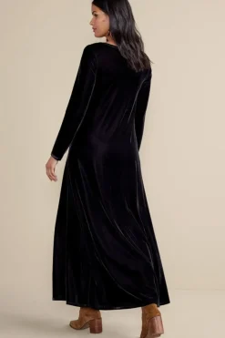 Soft Surroundings Santiago Stretch Velvet Dress- Dresses