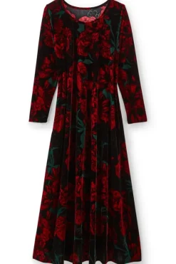 Soft Surroundings Santiago Stretch Velvet Dress- Dresses