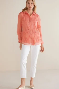 Soft Surroundings Savannah Embellished Tunic- Tops