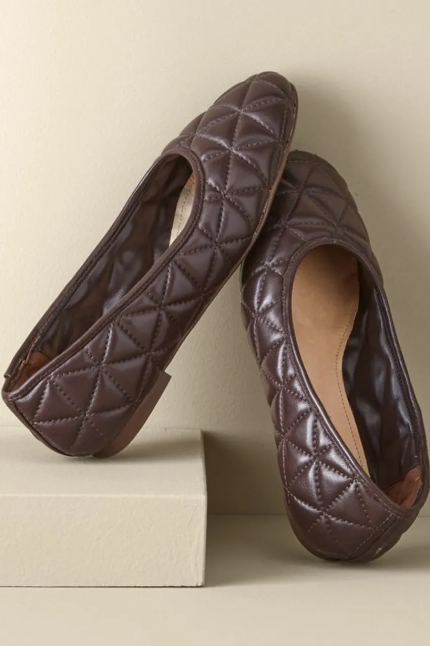 Soft Surroundings Schutz Arissa Quilted Ballet Flat- Shoes
