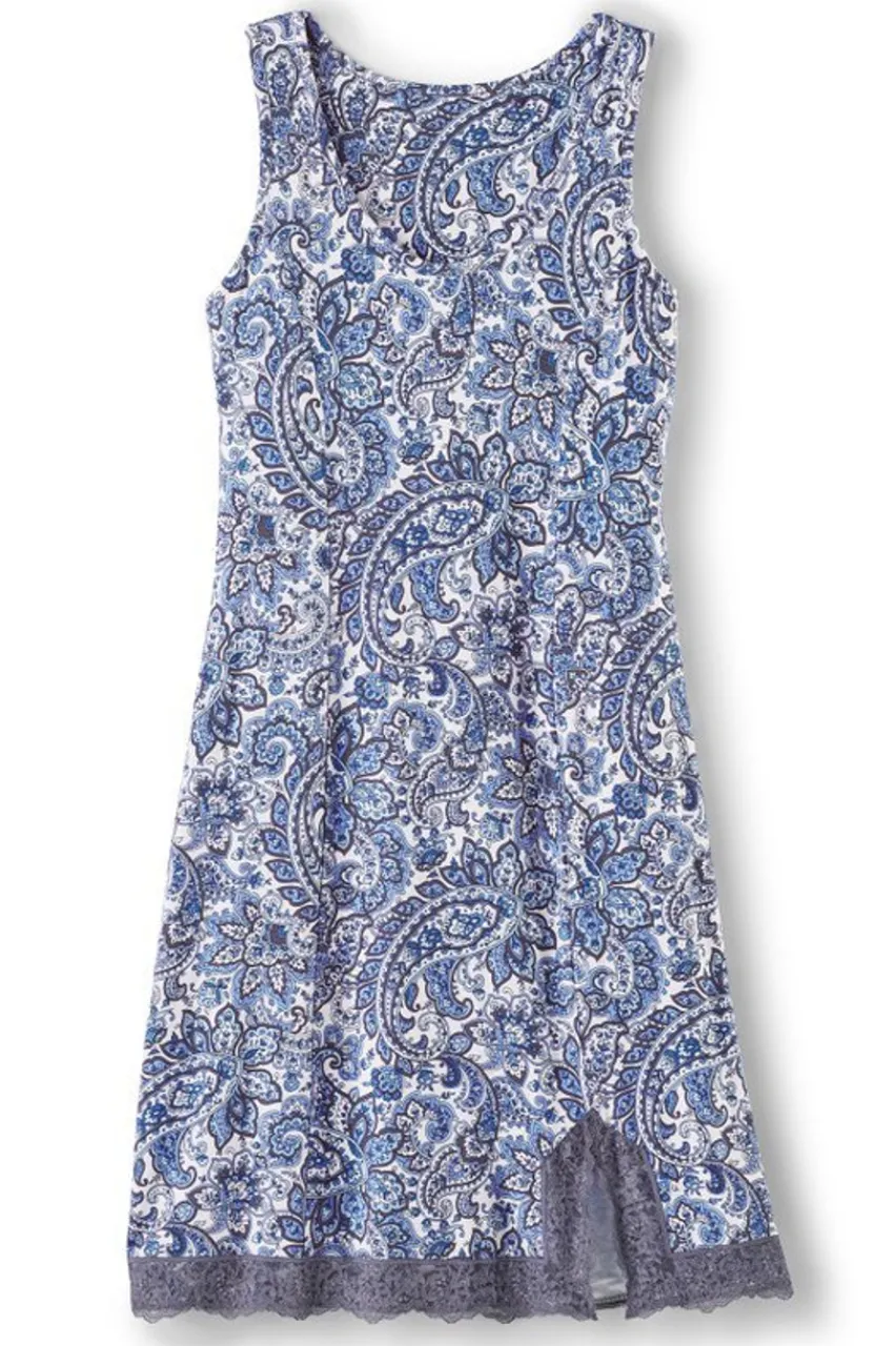 Soft Surroundings Serenity Bamboo Shelf Bra Sleep Dress- Dresses|Sleepwear & Lounge