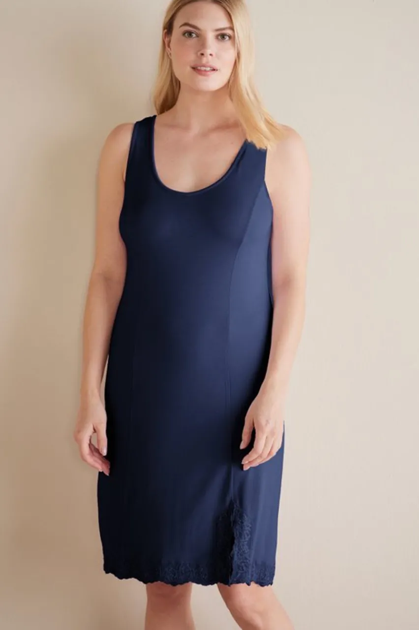 Soft Surroundings Serenity Bamboo Shelf Bra Sleep Dress- Dresses|Sleepwear & Lounge